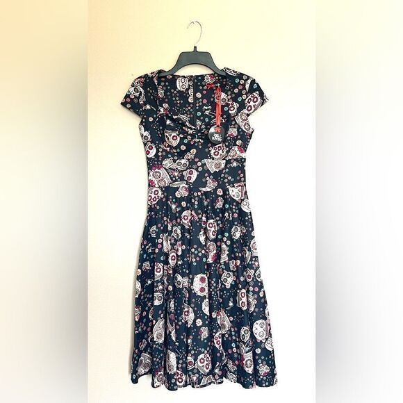 NWT Hell Bunny Sasha Sugar Skull Dress - Picture 4 of 10
